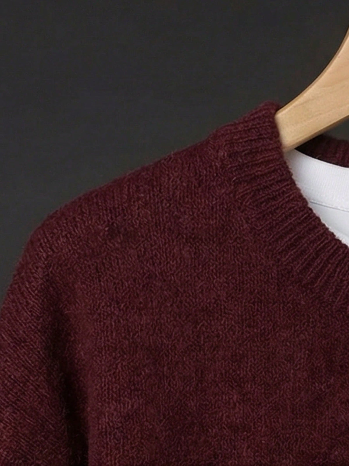 Women's Button-Front Knitted Cardigan, Relaxed Fit in Burgundy