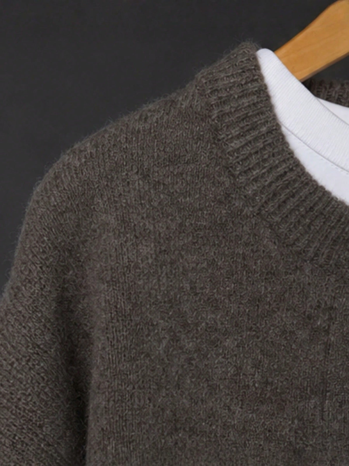 Women's Button-Front Knitted Cardigan, Relaxed Fit in Coffee Brown